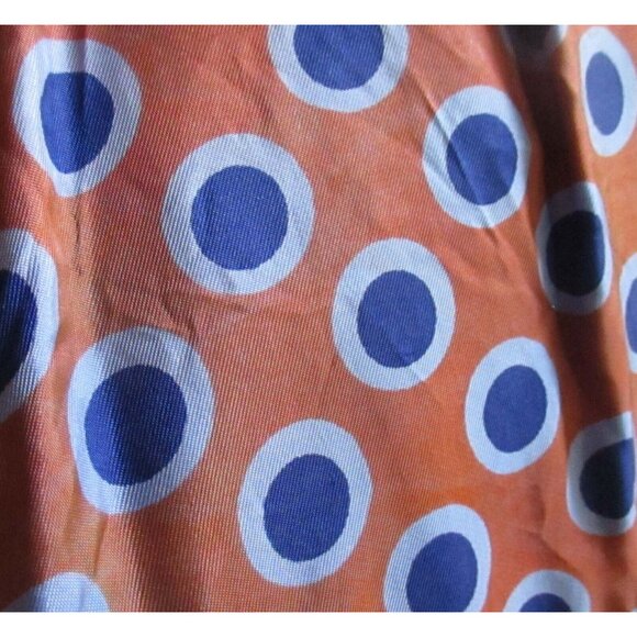 Vintage 1970s Womens Hippy Vest Medium Dotted Blue Brass Buttons Groovy Mom - Picture 4 of 5